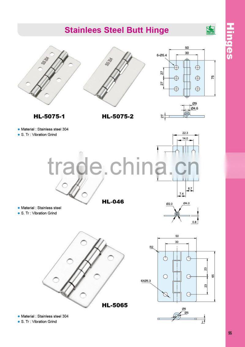 HL-046 Medical Equipment sus304 stainless steel hinge stainless hinge
