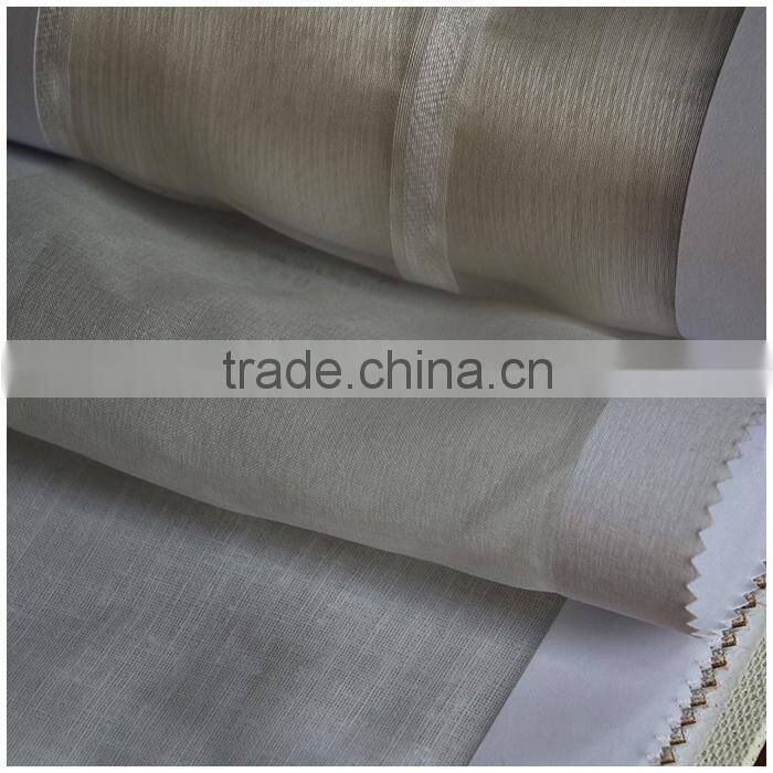 2015 High quanlity 100% polyester inherently flame retardant window sheer curtain