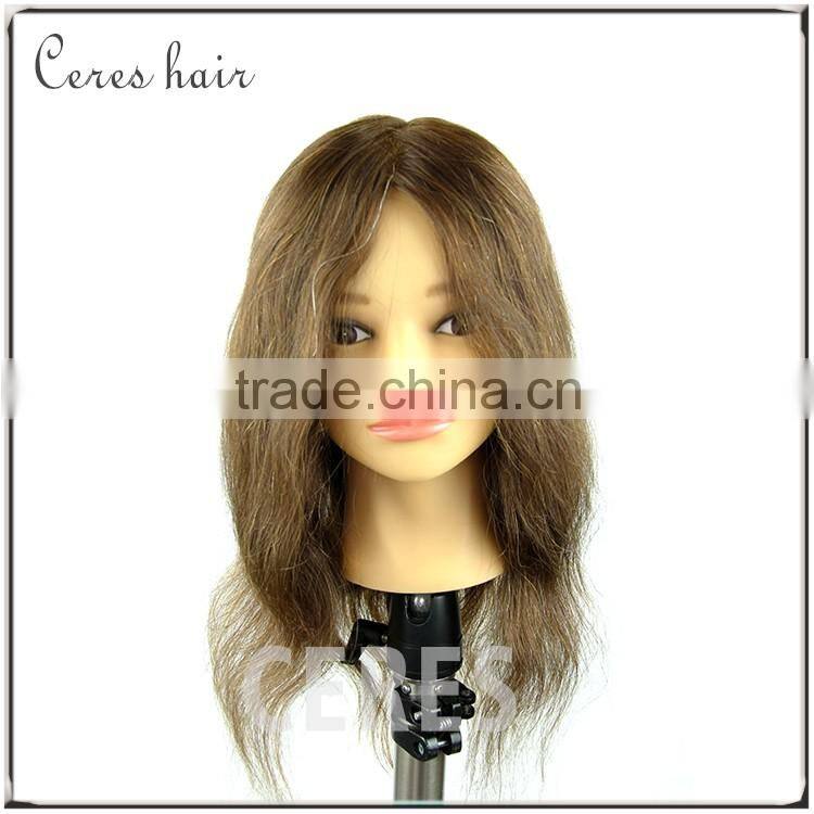 Blonde Color Cosmetology Mannequin Manikin Training Head with Human Hair