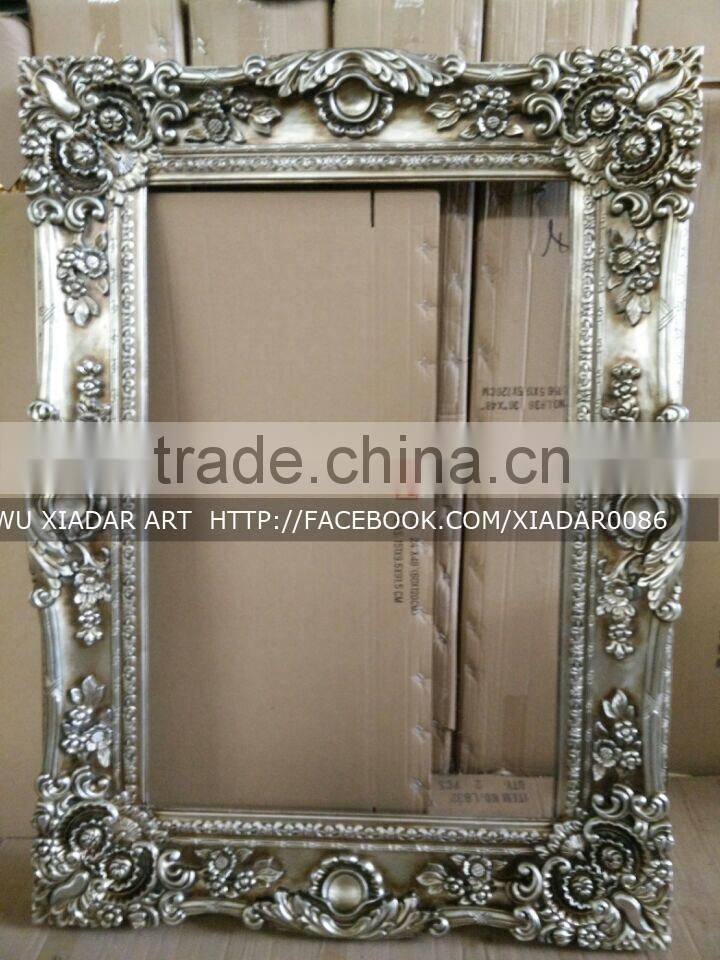xkh 107 European style decorative white antique resin bedroom wall mirror