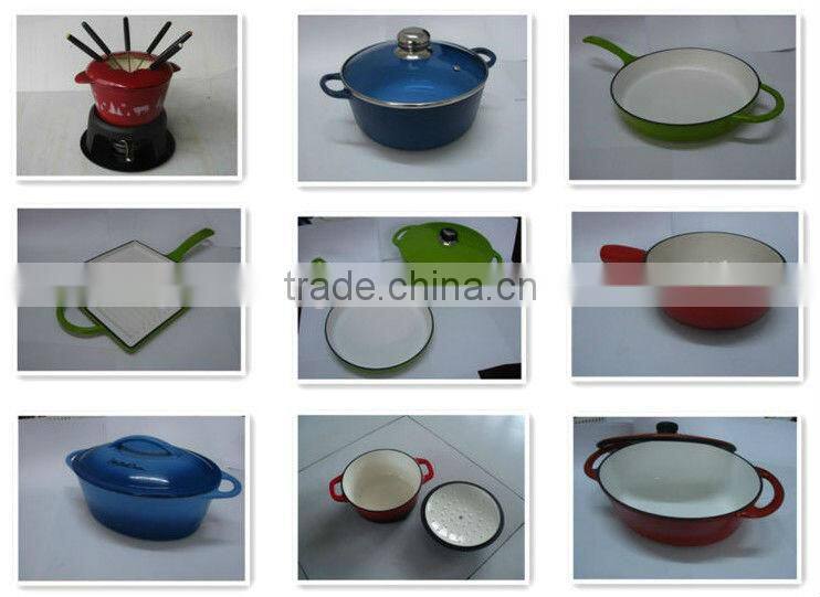 cast iron enamel pan