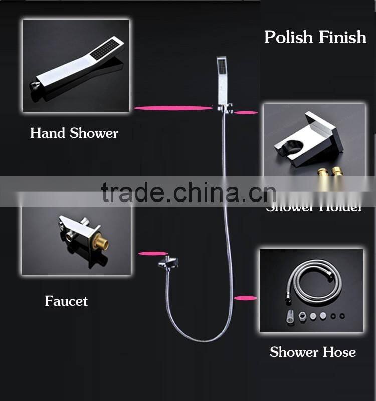 Hot Sale Bathroom Hydro Power LED Lighting Fixtures 3 way conceal thermostatic mixer bathroom accessory set
