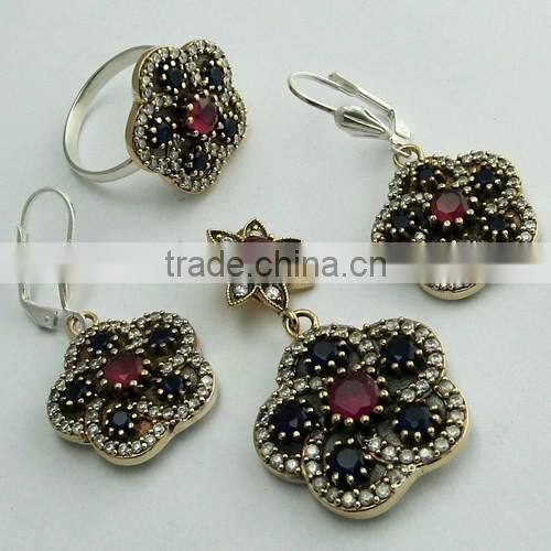 Big! Beautiful !! Turmuline_White C 925 Sterling Silver Set, 925 Designer Silver Jewellery Exporter, Silver Jewelry Supplier