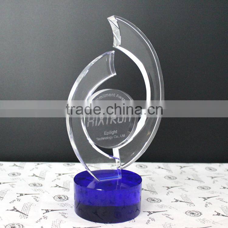 2016 newest special shaped crystal trophy with cheap price