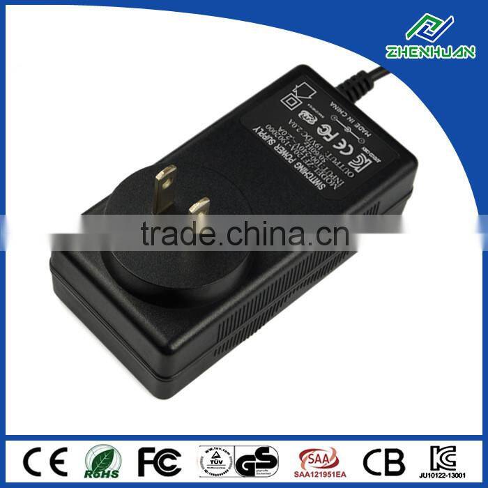 CE, FCC, KC approved 19v power adapter 2.0a ac power supply