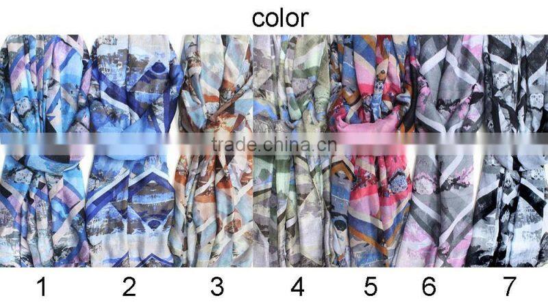 colorful latest new design hot selling lady loop scarf