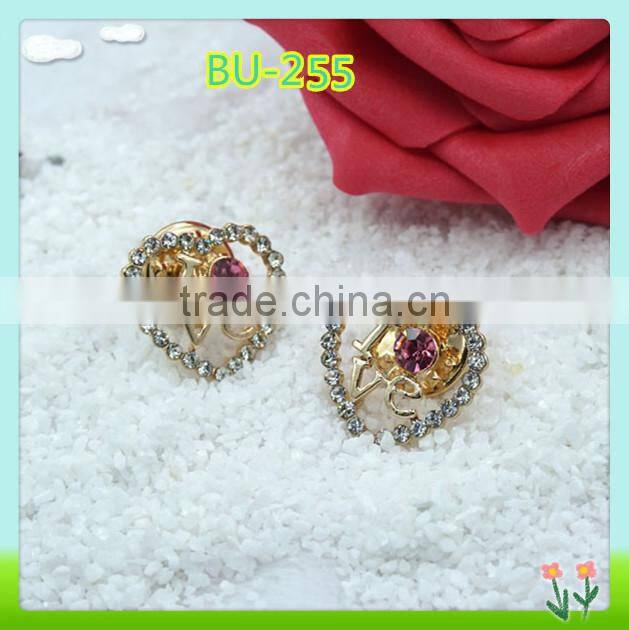 Wholesale and custom decorative rhinestone button 12mm