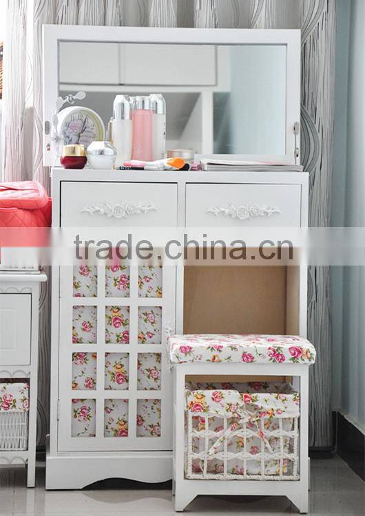 Decorative wood girls dressing table with drawers for bedroom furniture