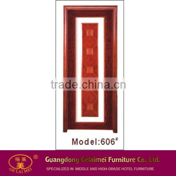 606# Laminate Wholesale Solid Wood Panel Door Design