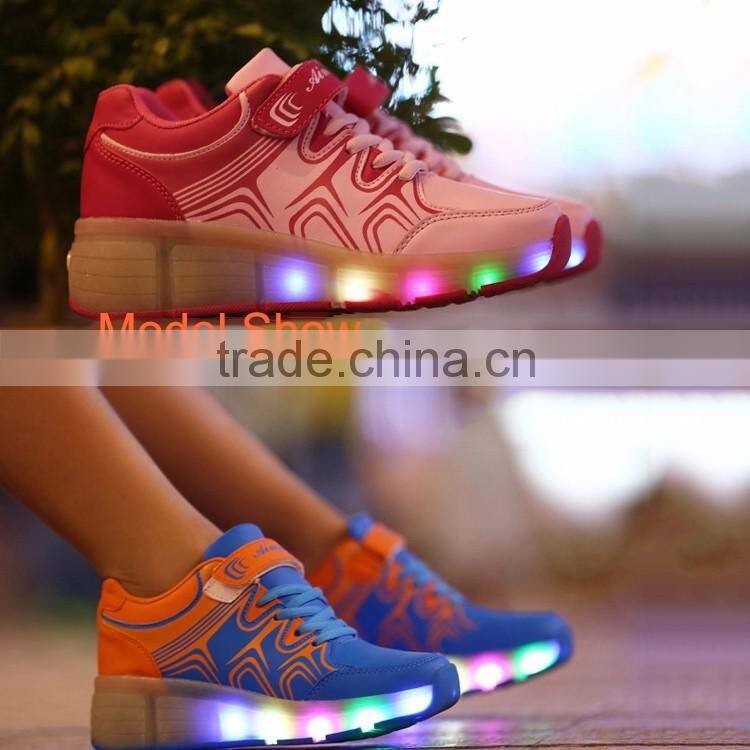 Factory wholesale OEM USB charge Children kids Led shoes sneakers Cool casual shoes for boys girls,led light kids shoes
