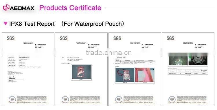 Top quality promotional gift reusable plastic dry mobile pouch