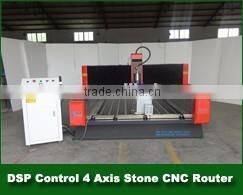 Heavy Duty Stone Engraving CNC Router 1300*2500mm With Yaskawa Servo Motor DSP Offline Control 5.5Kw Spindle ZK-1325