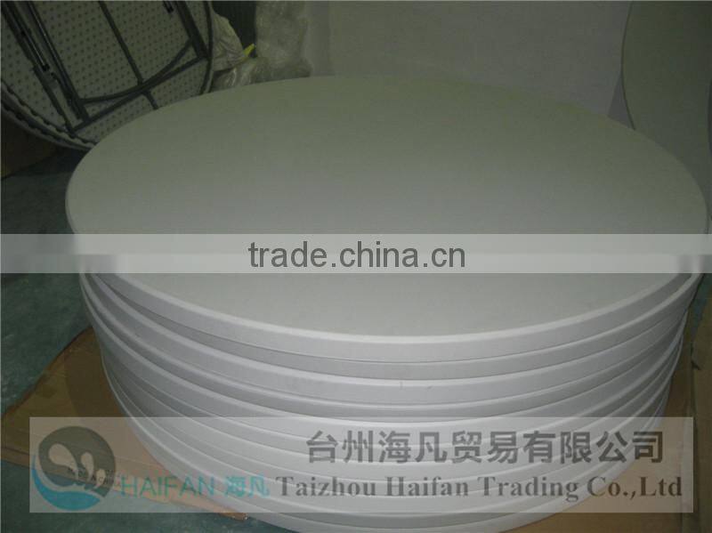 stainless steel bracket PE 6FT outdoor round table for banquet/durable modern round dining table with removable legs