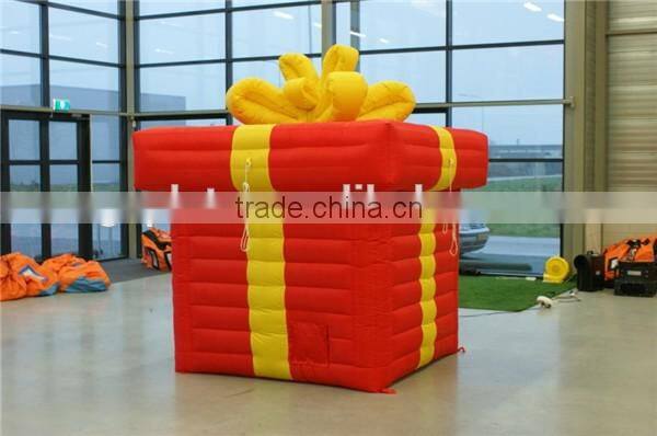 Christmas decoration inflatable gift box /attractive gift box inflatables for sale