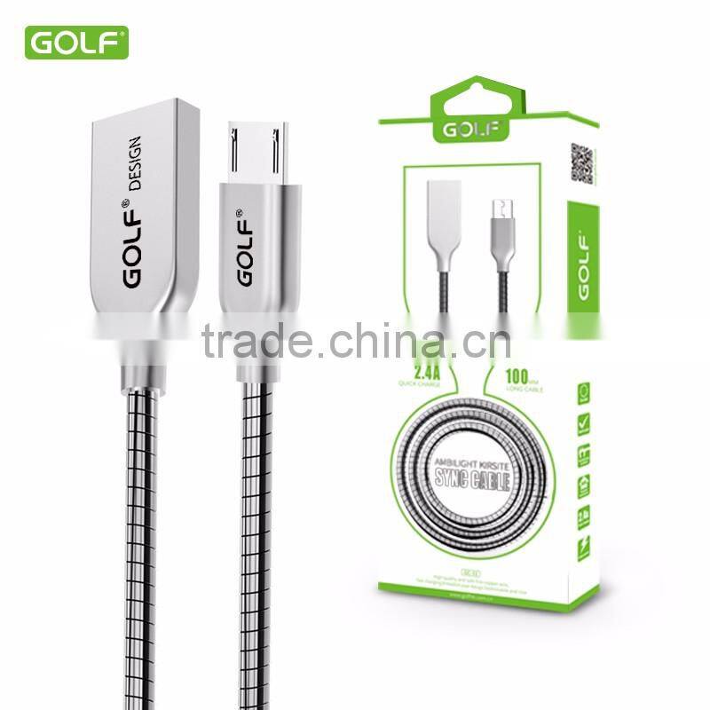 Hot saling fast speed custom usb 2.0 charging cable for samsung and usb silvr metal usb cable
