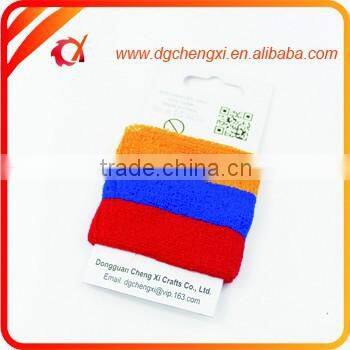 Custom Logo Colorful Sport Wrist sweatband