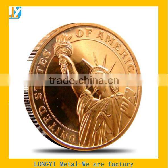 Custom fine copper challenge coin