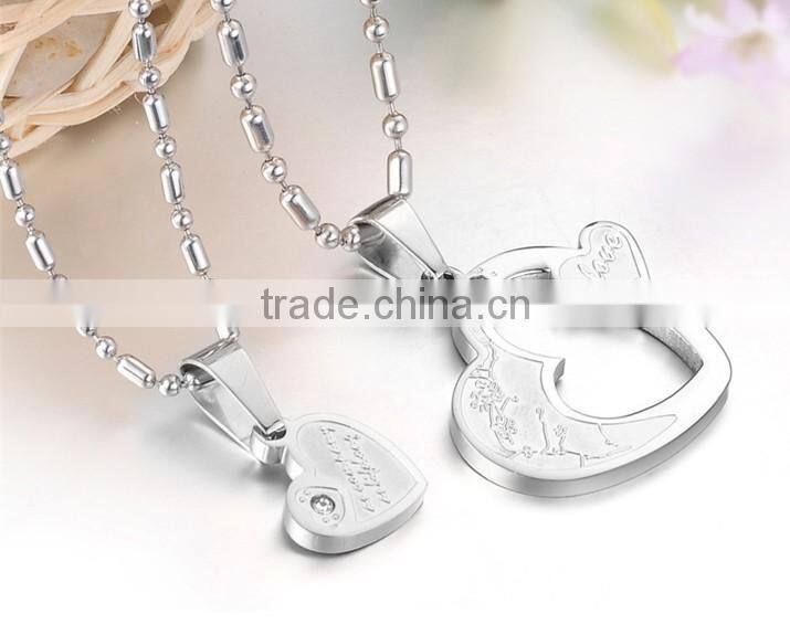 Stainless Steel pendant our best friend forever broken heart pendant