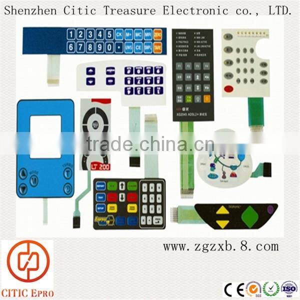 PC/PVC/PET keypad button membrane