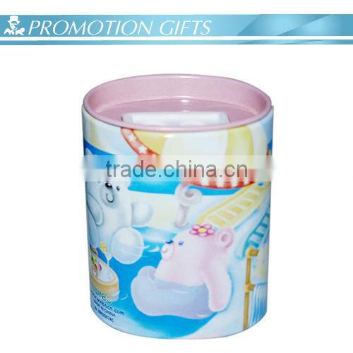 Promotional cartoon three hole metel pencil sharpener