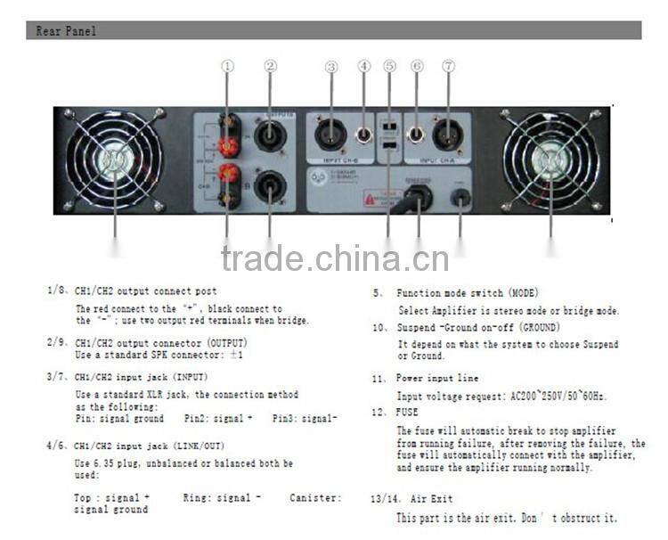 rechargeable wireless portable linear amplifier bj-uv50w
