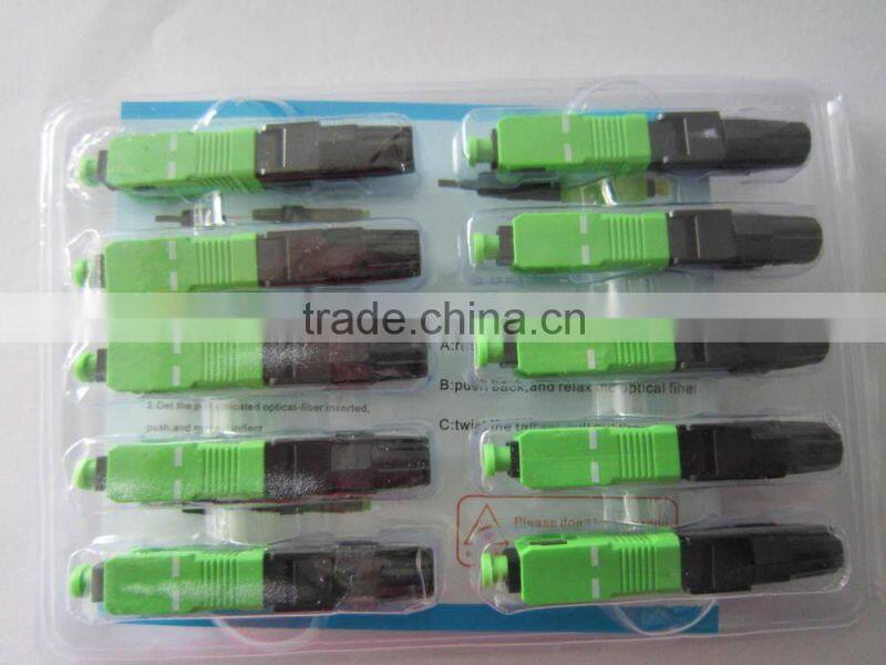 pre-embedded FTTH SC/UPC/APC fiber optic field Assembly fast connector