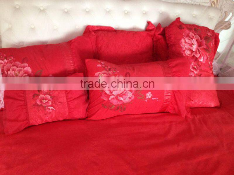 2014 newest 100% cotton 4pcsChinese wedding bedding set 100% sexy wedding bed sheet
