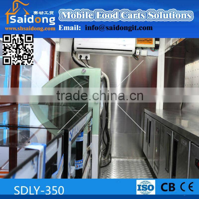 CE approval Big capacity mobile kitchen truck-mobile vintage food van for design