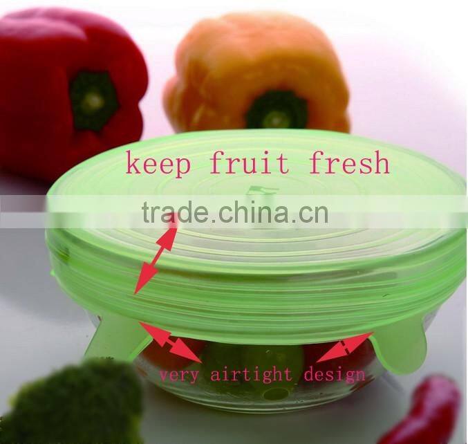 Stocks , Eco Friendly Feature Lids set of 6 microwave oven safety silicone stretch lids