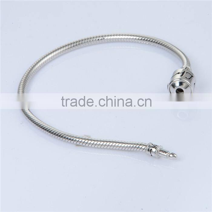 Wholesale 925 Sterling Silver European Charm DIY Bracelet BR008