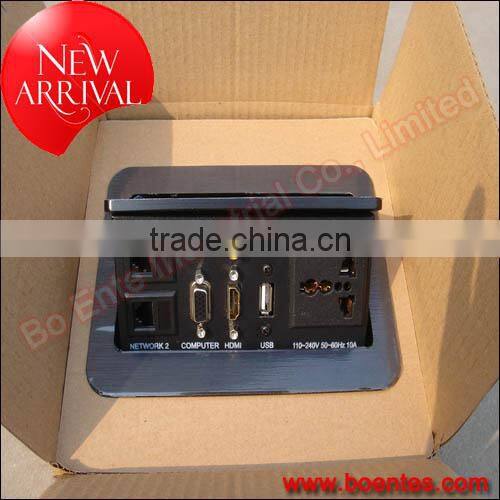 UL Approved Pop Up Type Conference Table Hidden Socket with Audio Video