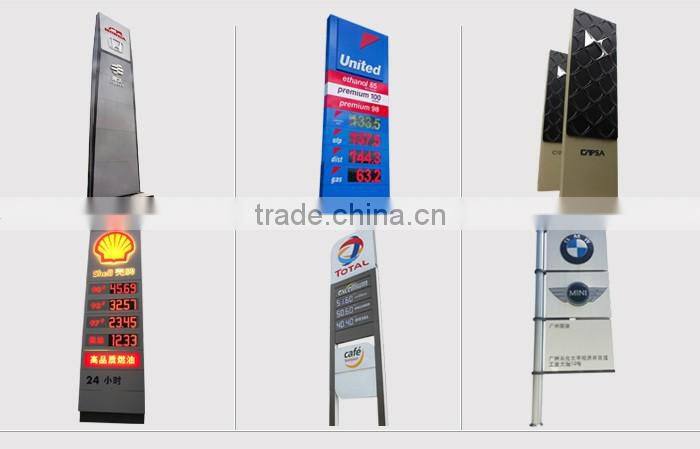 Eletronic Gas Station Advertising Pylon Totem