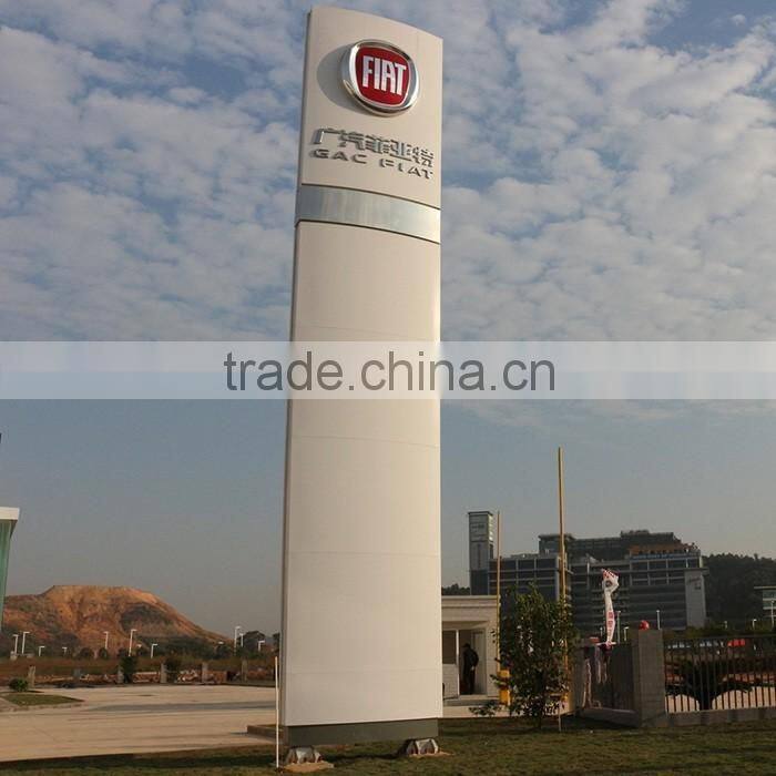 High Quality 4S Auto Outdoor Advertising Pylon Metal Totem