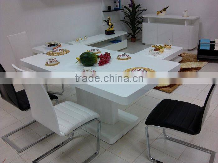 european style high glossy dining room chair dining set