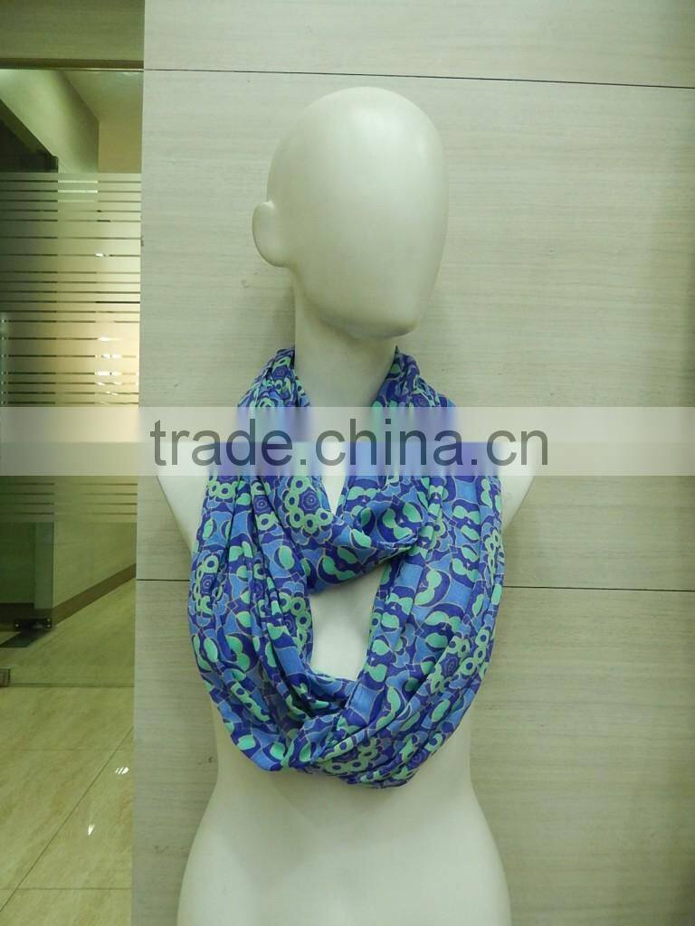 100% polyester printed Loop Infinity Scarves