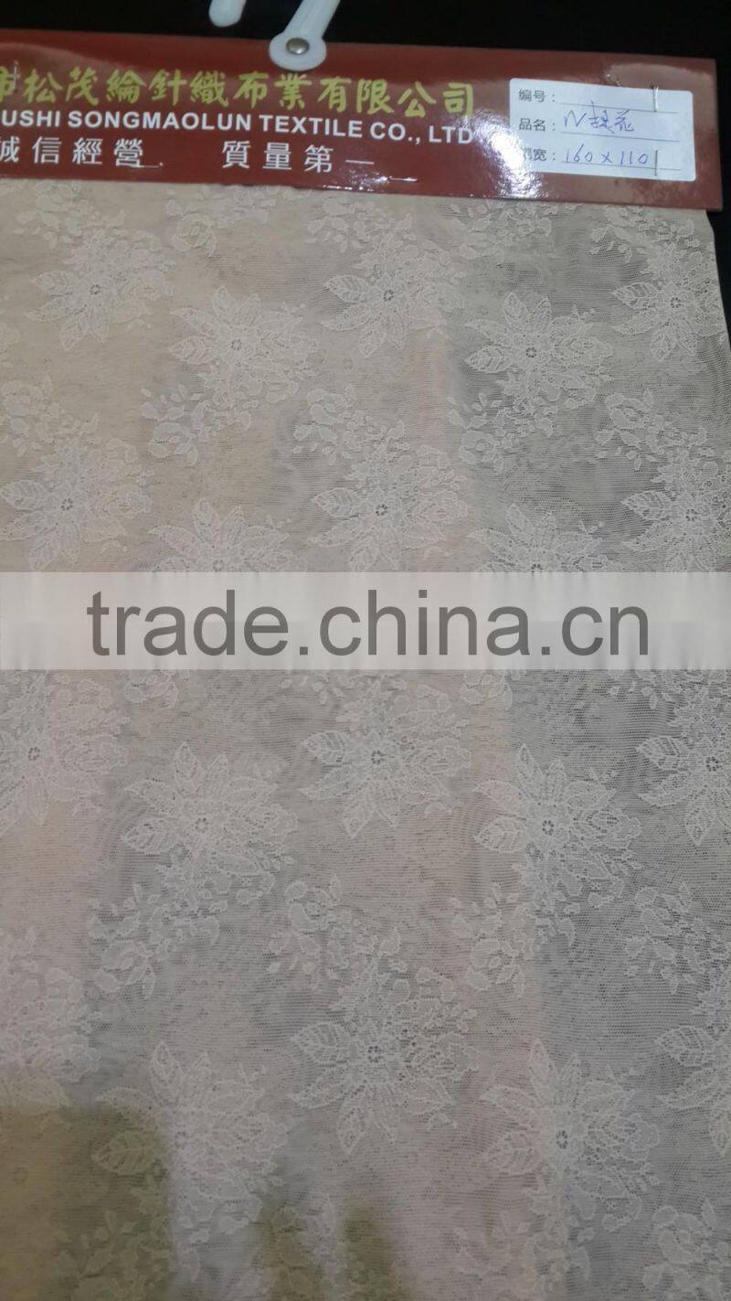 100% Nylon Warp Knited 110 g Ultra Thin Floral Pattern Jacquard Mesh Fabric, for Fashion dress, Lingerie