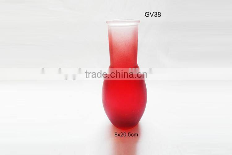 red small glass vases for fresh flower