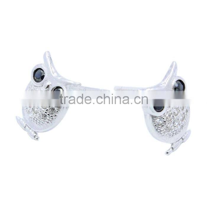 925 sterling silver owl stud earring cute design for girls