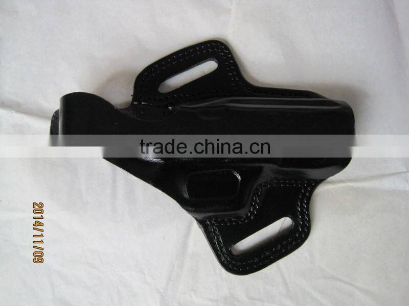 gun horizontal holster with real leather