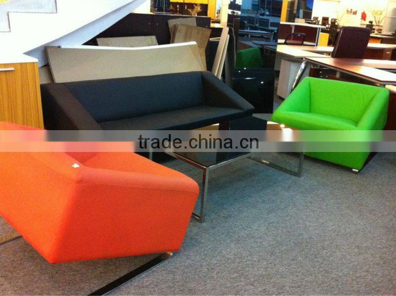strainless steel office sofa set leisure sofa 807