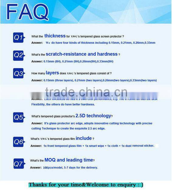 For Samsung G7109 great market mobile use tempered glass screen protector