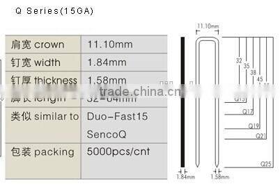 Q series staples (15GA)