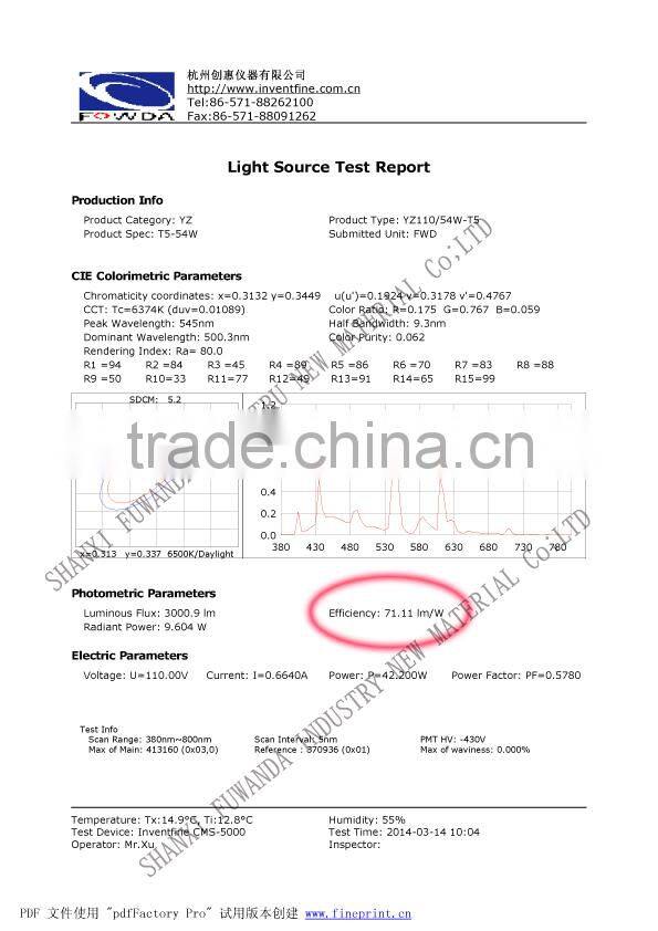 6400K 110V 240V T5 1200mm AMERICAN ENERGY SAVING CFL 8W,14W, 21W,26W,28W LIGHTING FRAME