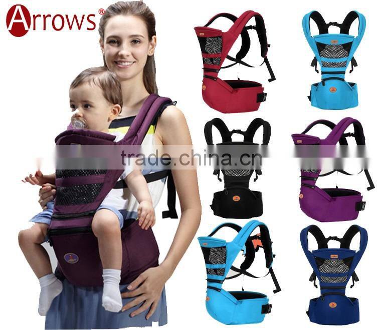 Made in China Export to Europe and America Top Quality Organic Cotton Infants Baby Hipseat Carrier Backpack Sling