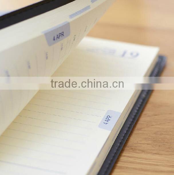 2016 High Quality Diary Leather Cover Notebook /Custom Paper Notebook Office Supplier