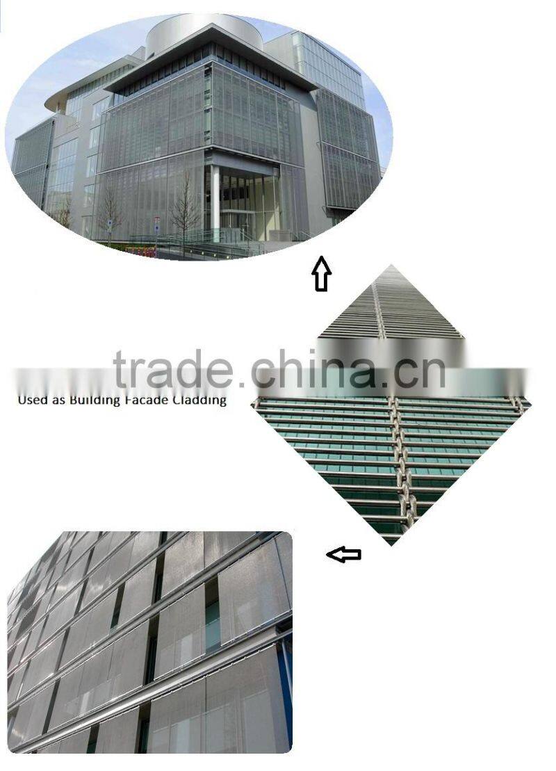 metal mesh fabric for building facade architectural project