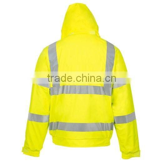 Mens Rainsuit Hi Viz Waterproof Storm Jacket Workwear Security Coat