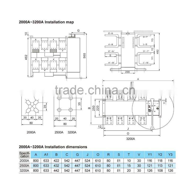 auto changeover switch Generator switch ats 16A~3200A