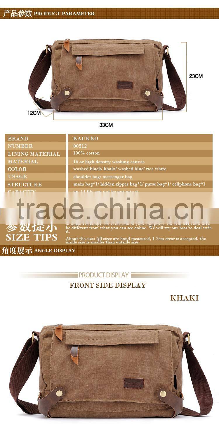 2015 Best Selling Sports Canvas Crossbody Bags Men of Outdoor Messenger Bags with 4 colors