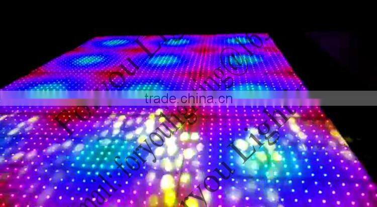 SD-Card 144pcs SMD5050 RGB 3IN1 Interactive Sensitive LED Dance Floor Light FOR DJ Wedding KTV Bar Party Event